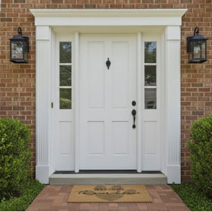 'Welcome to Our Home' Charming Pet-Loving House Fiber Doormat