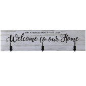 Welcome To Our Home Classic White Coat Rack (Front)