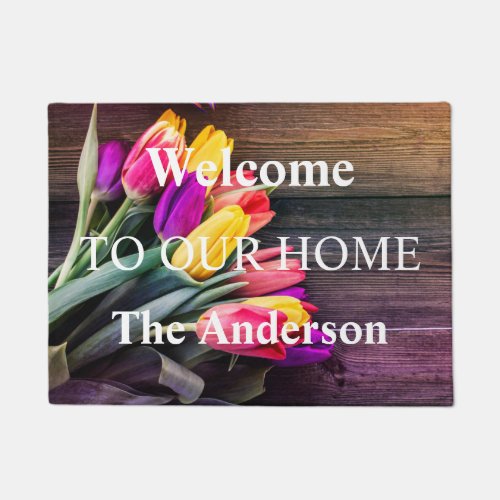 Welcome to Our Home Custom Family Name Door Doorma Doormat