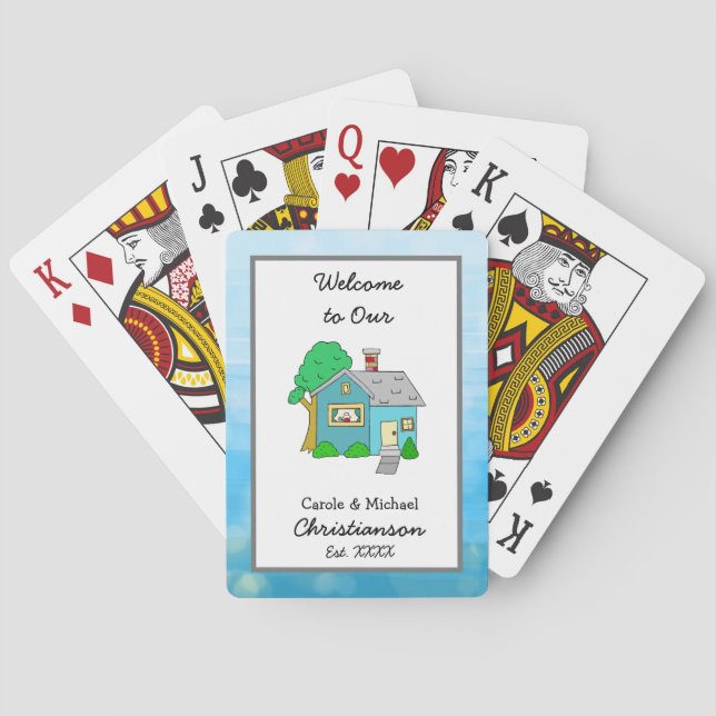 Welcome to our Home Cute Lil House Poker Cards (Back)