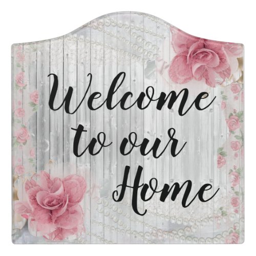 Welcome to our home door sign