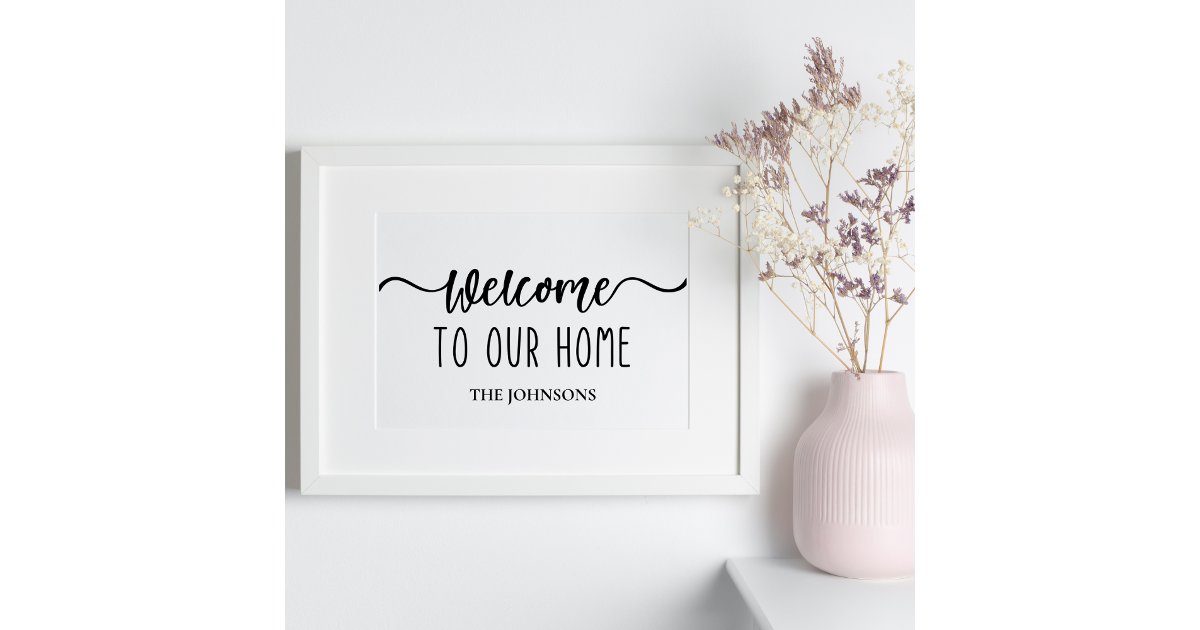 Welcome To Our Home Personalized Family Poster | Zazzle