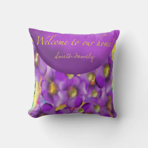 Welcome To Our Home Personalized Throw Pillow