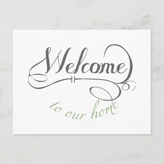 Welcome To Our Home Postcard (Front)