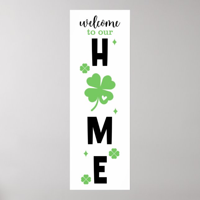 Welcome to Our Home Shamrock Sign (Front)