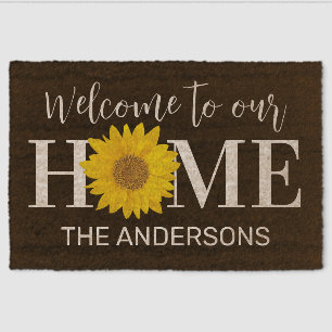 Welcome to our Home Sunflower Coir Mat