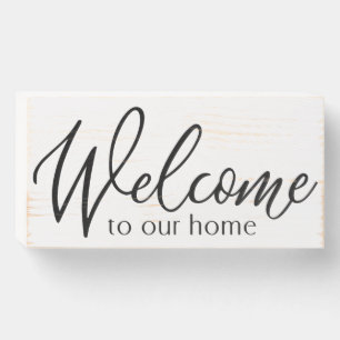 Welcome to our Home Wood Box Sign