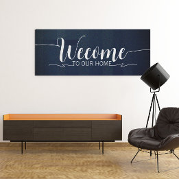 Welcome To Our Home Wooden Box Sign