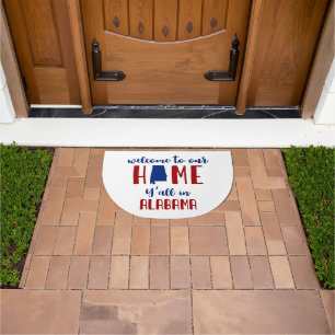 Welcome To Our Home Y'all In Alabama  Doormat