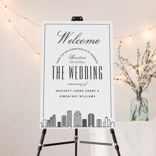 Welcome to Our Houston Wedding! Foam Board (In Situ (Stand))