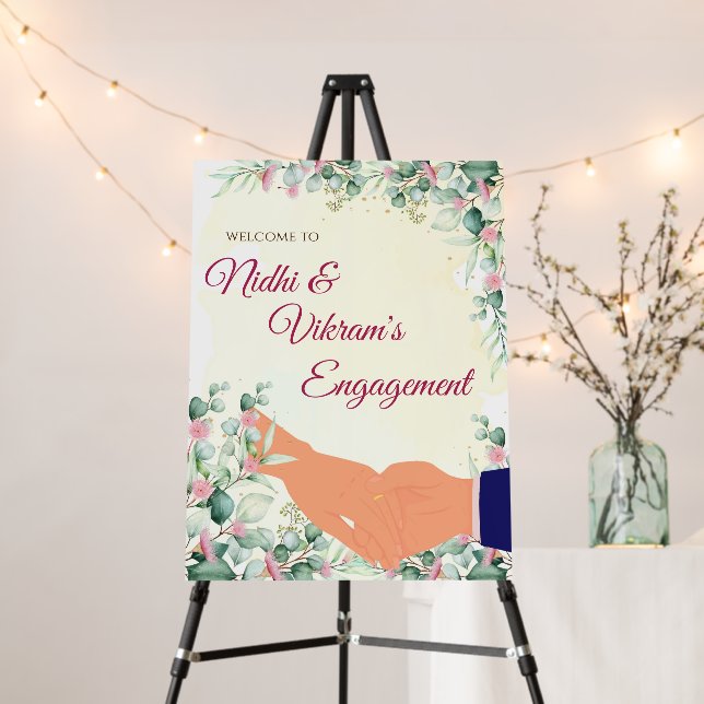 Welcome to our Indian Engagement welcome Sign (In Situ (Stand))