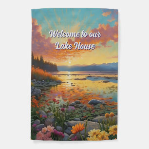 Welcome To our Lake House Garden Flag