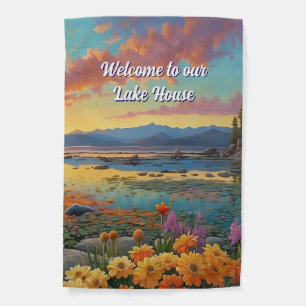 Welcome To our Lake House Garden Flag