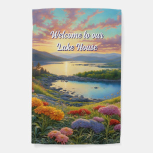 Welcome To our Lake House Garden Flag