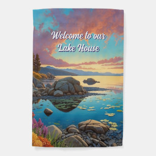 Welcome To our Lake House Garden Flag