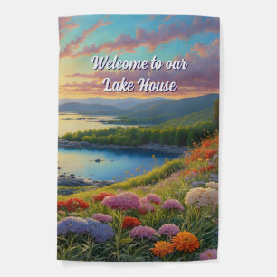 Welcome To our Lake House Garden Flag