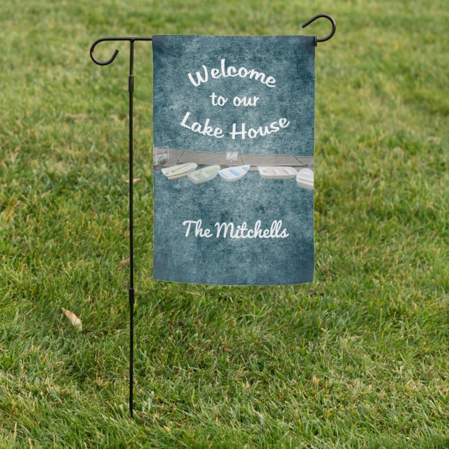 Welcome To Our Lake House Garden Flag (In SItu)