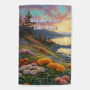 Welcome To our Lake House Garden Flag