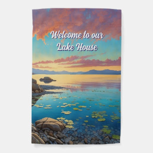 Welcome To our Lake House Garden Flag