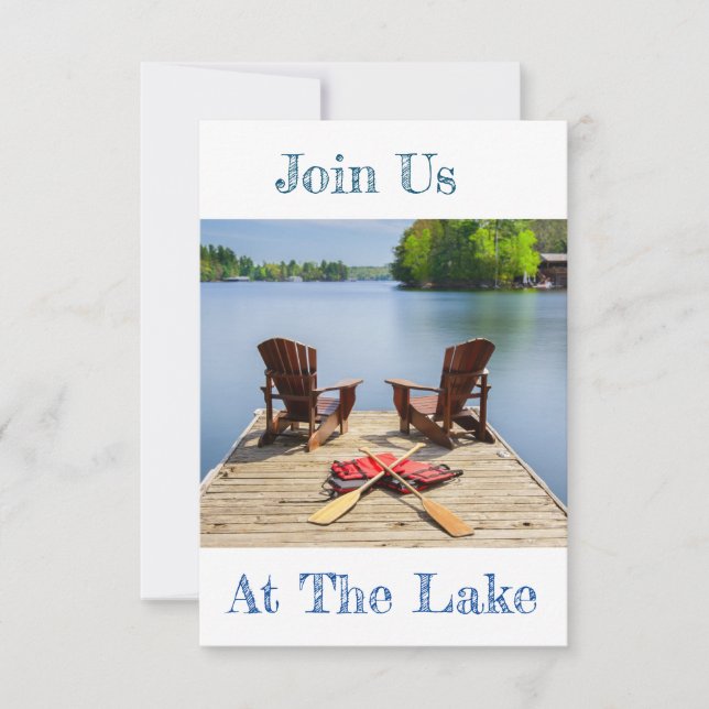 WELCOME "TO OUR LAKE HOUSE" HOUSEWARMING INVITE (Front)