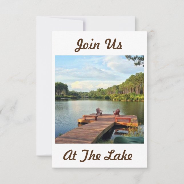 WELCOME "TO OUR LAKE HOUSE" HOUSEWARMING INVITE (Front)