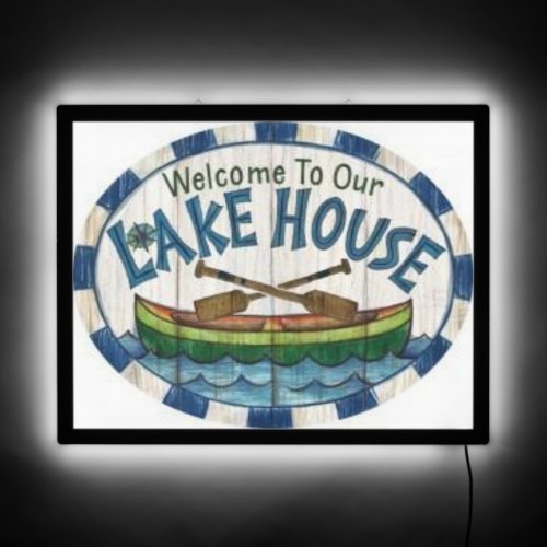 WELCOME TO OUR LAKE HOUSE LED SIGN