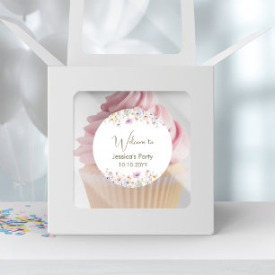 Welcome to Our Little Wildflower Turning One Classic Round Sticker