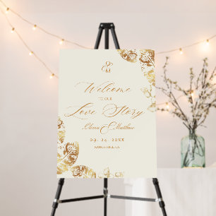 Welcome to our Love Story Boho Rustic Wedding Foam Board