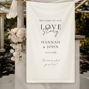 Welcome to our Love-Story! Elegant, modern,  Banner