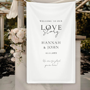 Welcome to our Love-Story! Elegant, modern,  Banner