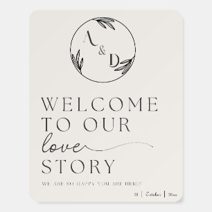 Welcome to our love story foam board