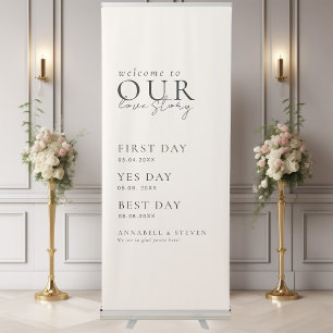 WELCOME TO OUR LOVE STORY RETRACTABLE BANNER