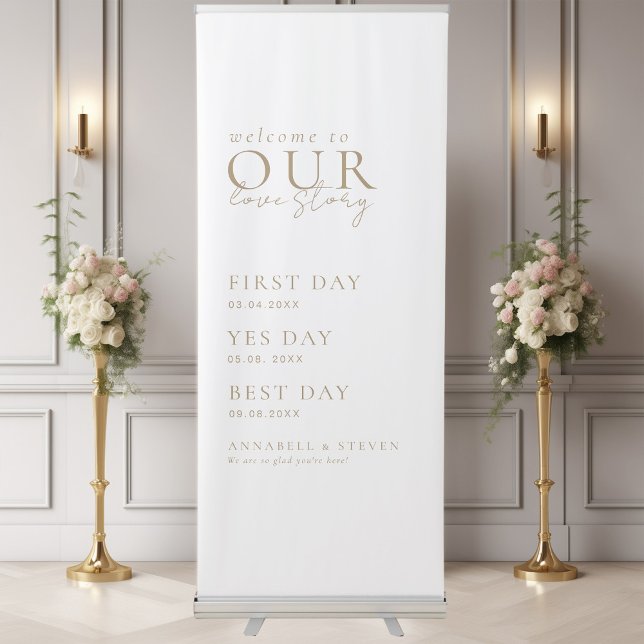  WELCOME TO OUR LOVE STORY RETRACTABLE BANNER (WELCOME TO OUR LOVE STORY RETRACTABLE BANNER)
