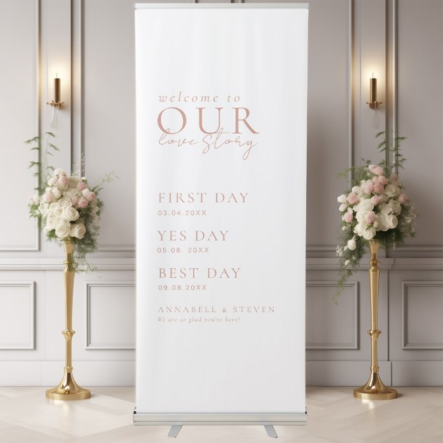  WELCOME TO OUR LOVE STORY RETRACTABLE BANNER (WELCOME TO OUR LOVE STORY RETRACTABLE BANNER)