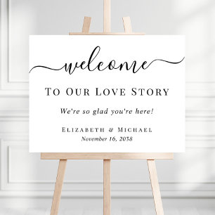Welcome To Our Love Story Wedding Foam Board