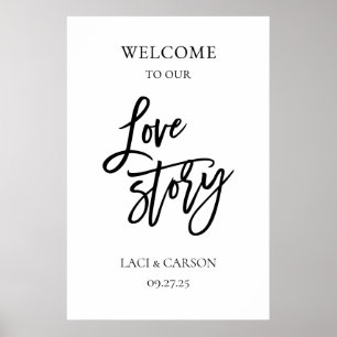 Welcome to Our Love Story Wedding Sign