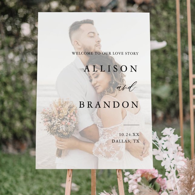 Welcome To Our Love Story Wedding Welcome Photo Foam Board (Creator Uploaded)