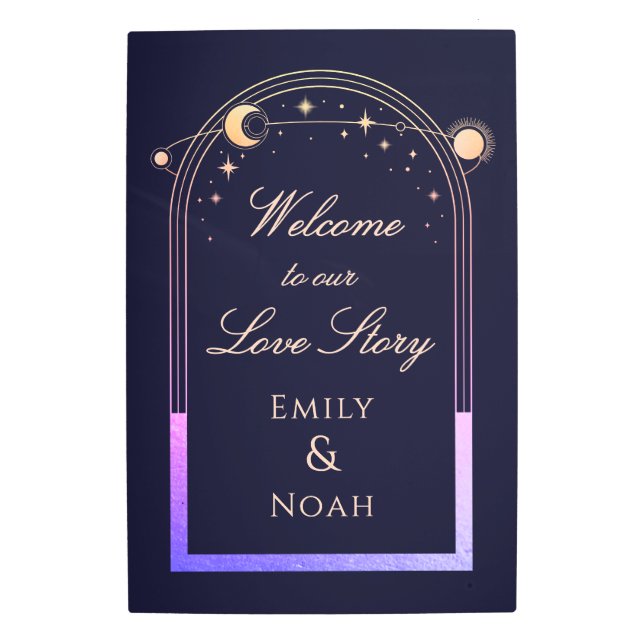 Welcome To Our Love Story Wedding Welcome Sign (Front)