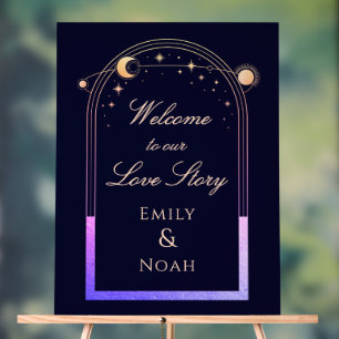Welcome To Our Love Story Wedding Welcome Sign