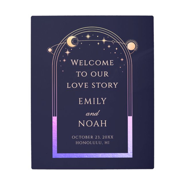Welcome To Our Love Story Wedding Welcome Sign (Front)