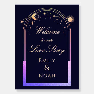 Welcome To Our Love Story Wedding Welcome Sign