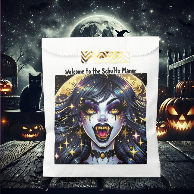 Welcome to Our Manor Personalized Halloween Party Favor Bag (Creator Uploaded)