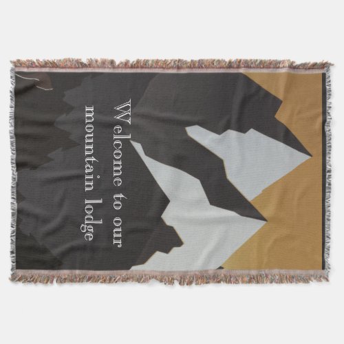 Welcome to our Mountain Cottage Hunting Lodge Throw Blanket