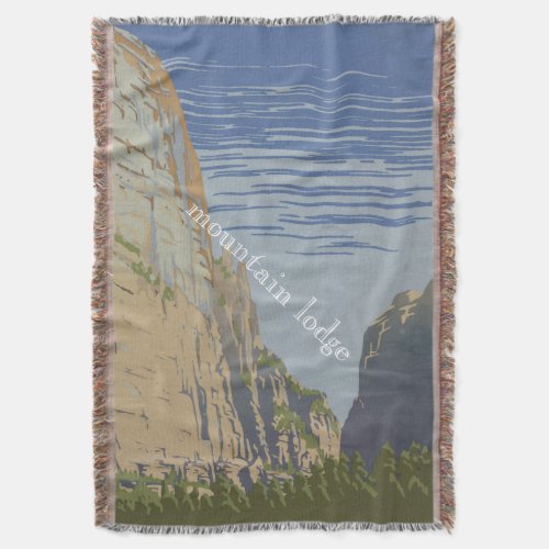 Welcome to our Mountain Cottage Hunting Lodge Throw Blanket