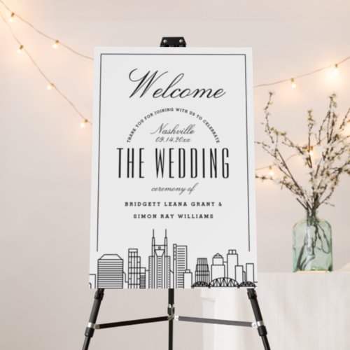 Welcome to Our Nashville Wedding Foam Board
