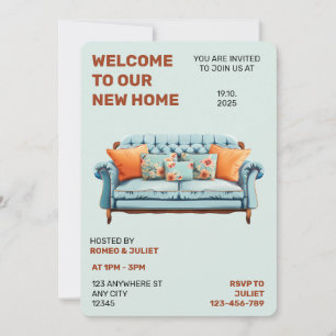 Welcome To Our New Home Party Invitation