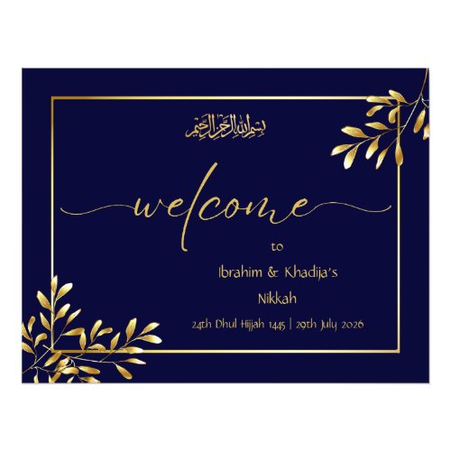 Welcome to our Nikkah _ Islamic Wedding Sign