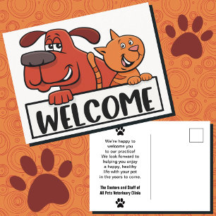 Welcome to Our Office Pet Business Postcard