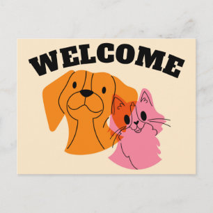 Welcome to Our Office Pet Business Postcard