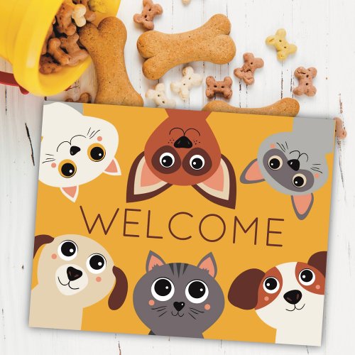 Welcome to Our Office Pets Veterinarian Postcard